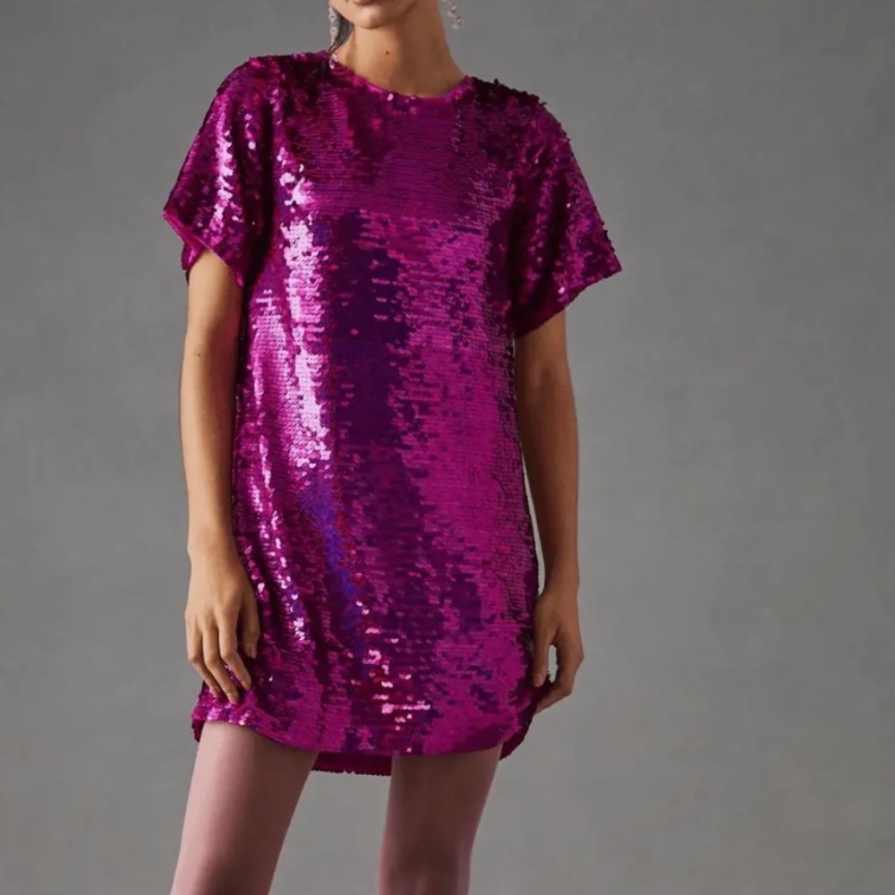 ANTHROPOLOGIE Verb by Pallavi Sequin Shift SzS